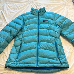 Patagonia Blue Down Puffer Jacket, Woman’s, Size Small